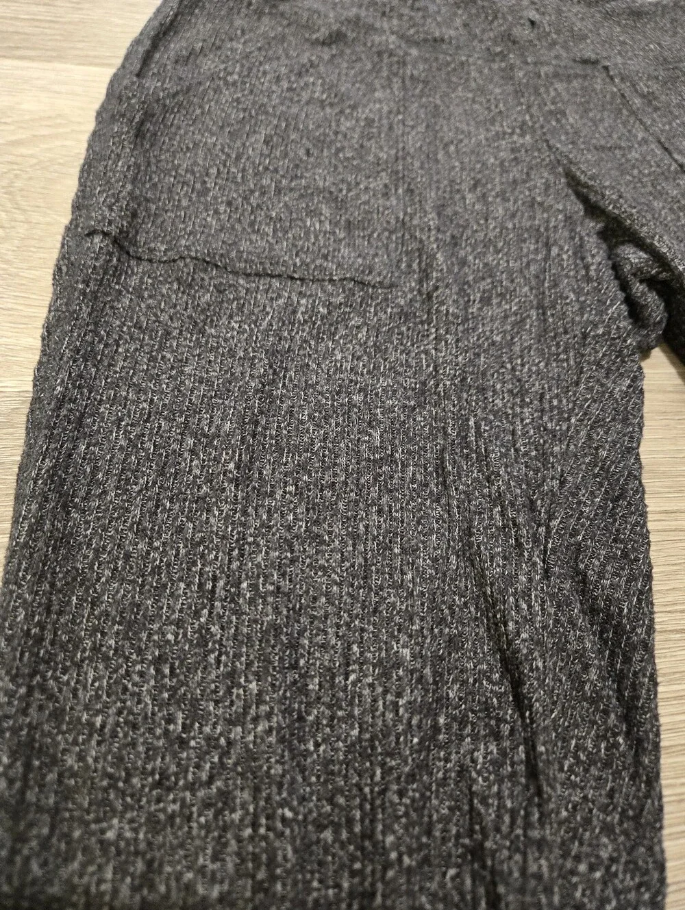 Aerie Cozy Ribbed Knit Lounge Pants in Charcoal